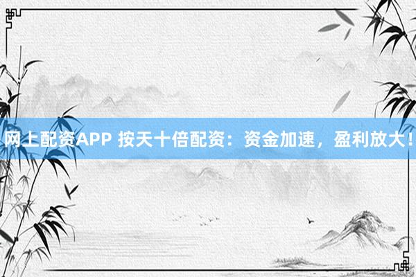 网上配资APP 按天十倍配资：资金加速，盈利放大！