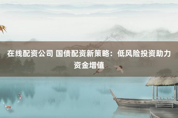 在线配资公司 国债配资新策略：低风险投资助力资金增值
