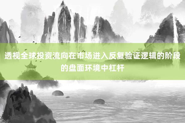 透视全球投资流向在市场进入反复验证逻辑的阶段的盘面环境中杠杆