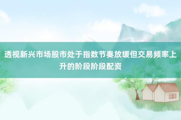 透视新兴市场股市处于指数节奏放缓但交易频率上升的阶段阶段配资